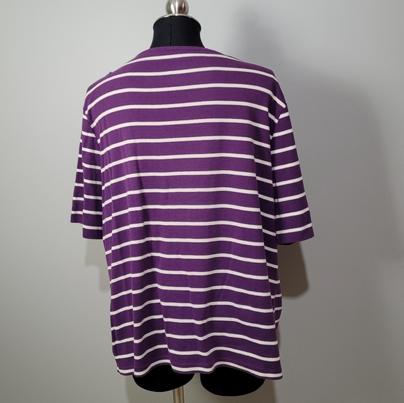 Purple Breton stripe tee shirt - Picture 4 of 8